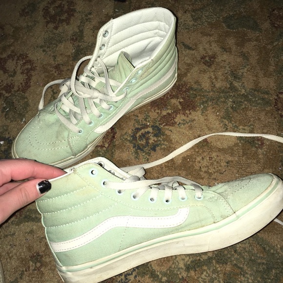 mint vans high tops